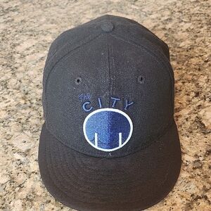 Golden State NBA New Era Black Cap with Blue Embroidery
